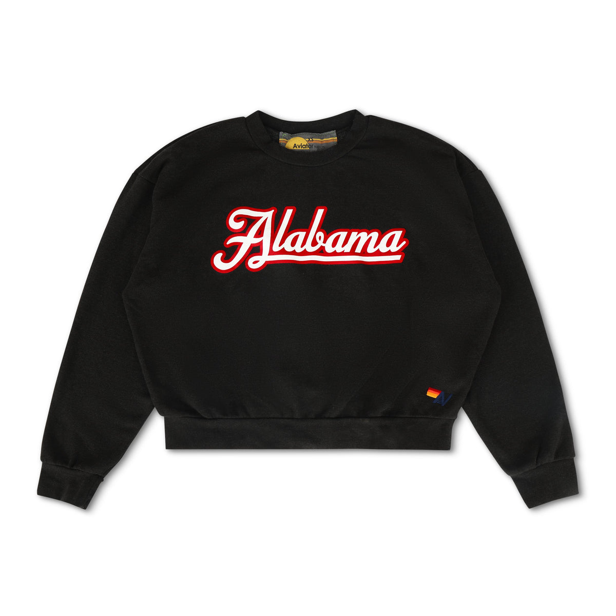 Retro UNIVERSITY OF ALABAMA RELAXED CREW SWEATSHIRT - BLACK