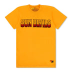 Retro ASU SUN DEVILS CREW TEE SHIRT - GOLD
