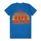 Retro PALM TREE FEST NAPA 2025 CREW TEE SHIRT - ADVENTURE BLUE