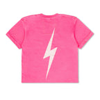 Retro UNIVERSITY OF ALABAMA BOLT SCRIPT BOYFRIEND TEE - NEON PINK