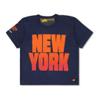 Retro NEW YORK WINE & FOOD 2025 BOYFRIEND TEE - NAVY