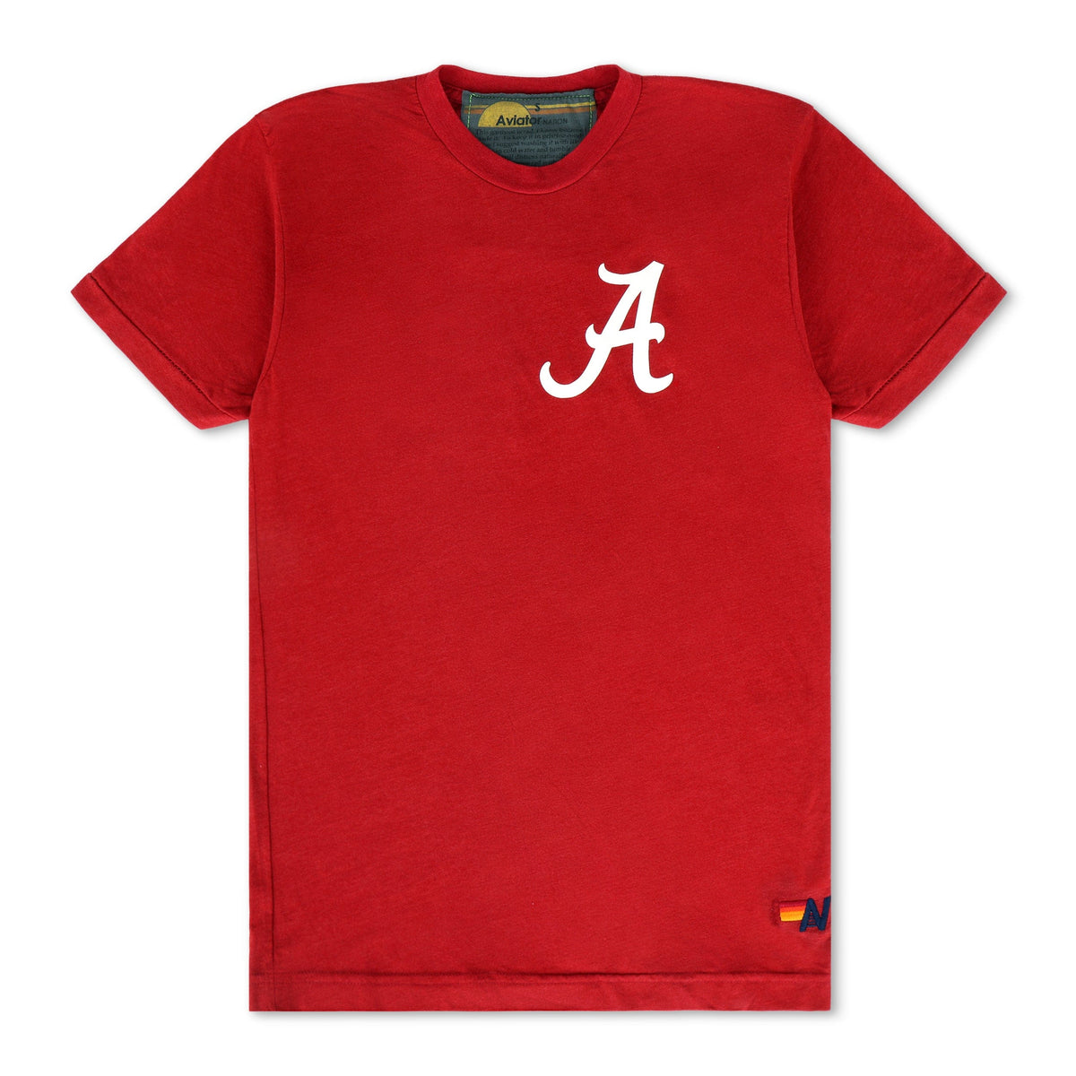 Retro UNIVERSITY OF ALABAMA BOLT CREW TEE SHIRT - CRIMSON