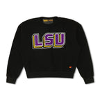 Retro LSU RELAXED CREW SWEATSHIRT - BLACK