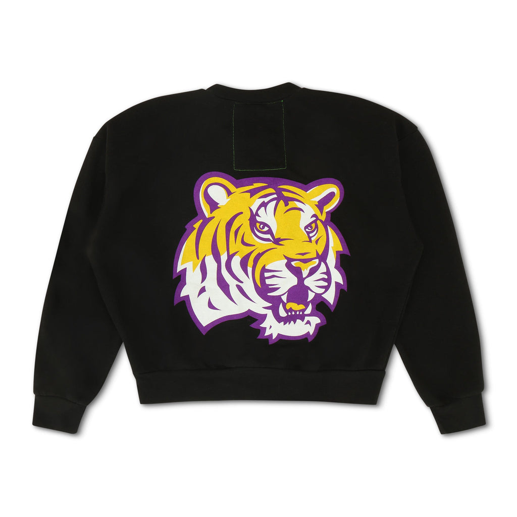 Retro LSU RELAXED CREW SWEATSHIRT - BLACK