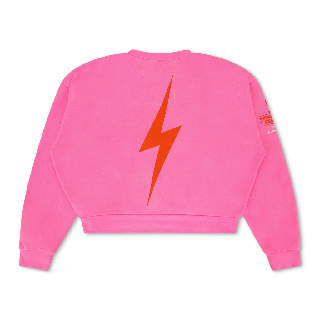 Retro NEW YORK WINE & FOOD 2025 CREW SWEATSHIRT RELAXED - NEON PINK