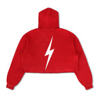 Retro UNIVERSITY OF ALABAMA CROPPED PULLOVER HOODIE - CRIMSON