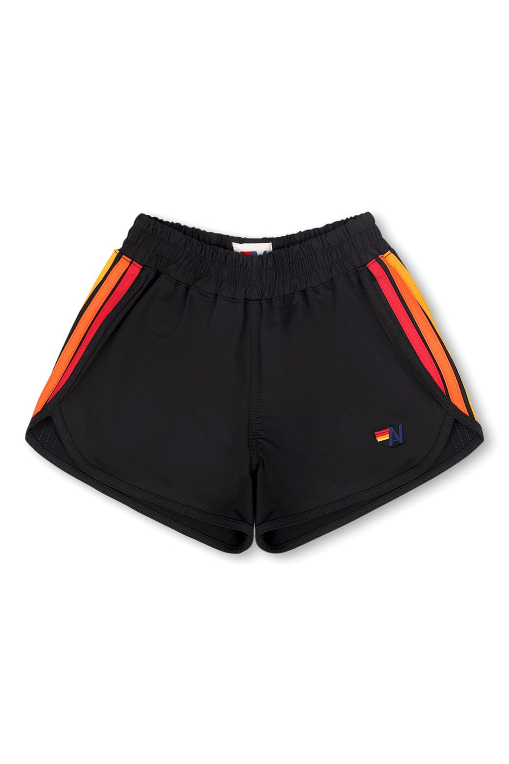 Retro 5 STRIPE KIDS FLEX JOGGER SHORT - BLACK