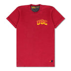 Retro UNIVERSITY OF SOUTHERN CALIFORNIA BOLT CREW TEE SHIRT - CARDINAL