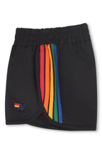 Retro 5 STRIPE KIDS FLEX JOGGER SHORT - BLACK