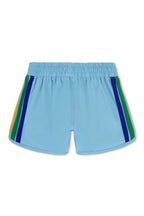 Retro KIDS 5 STRIPE FLEX JOGGER SHORT - SKY