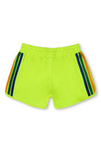 Retro KIDS 5 STRIPE FLEX JOGGER SHORT - NEON YELLOW