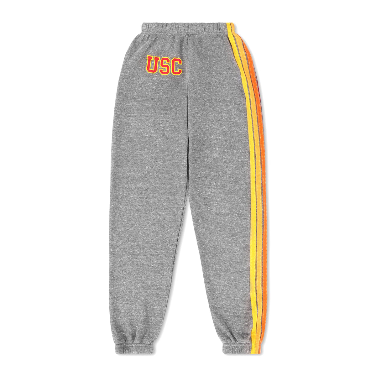 Retro UNIVERSITY OF SOUTHERN CALIFORNIA 5 STRIPE UNISEX SWEATPANTS - HEATHER GREY