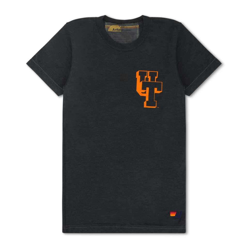 Retro UNIVERSITY OF TENNESSEE BOLT CREW TEE SHIRT - CHARCOAL