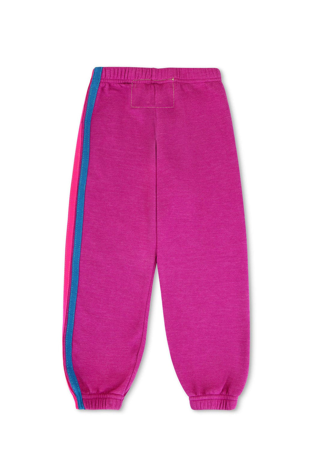 Retro KIDS 5 STRIPE SWEATPANTS - MAGENTA YELLOW BLUE