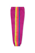 Retro KIDS 5 STRIPE SWEATPANTS - MAGENTA YELLOW BLUE