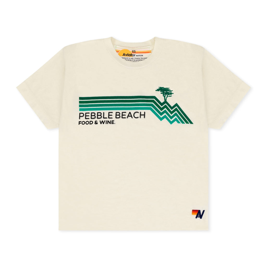 Retro PEBBLE BEACH FOOD & WINE 2026 BOYFRIEND TEE - VINTAGE WHITE