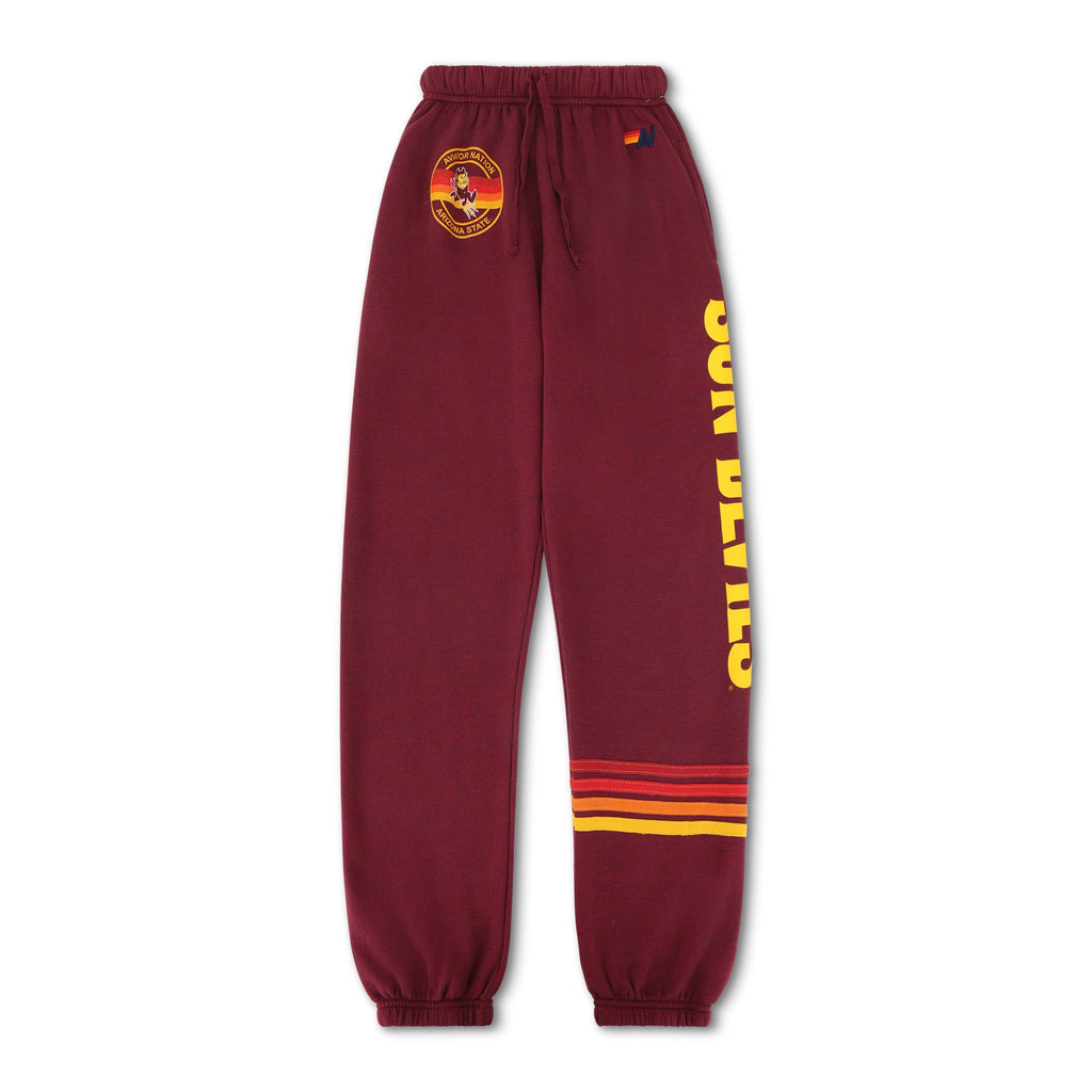 Retro ASU FORK UNISEX POCKET SWEATPANTS - MAROON