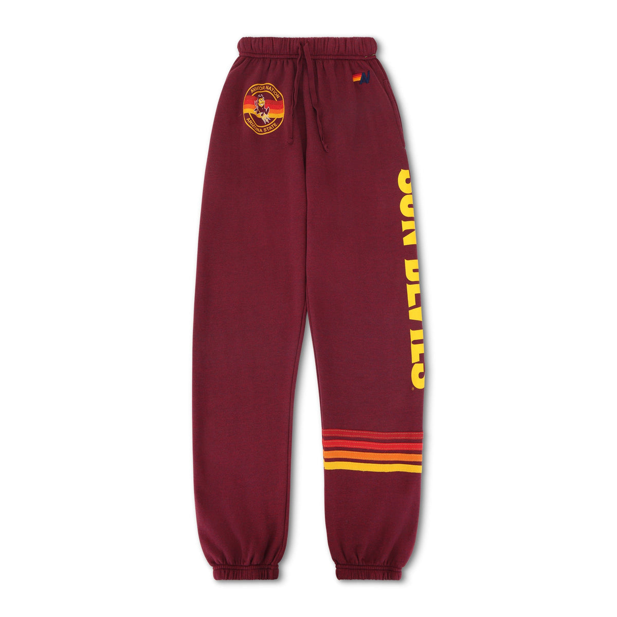 Retro ASU FORK UNISEX POCKET SWEATPANTS - MAROON