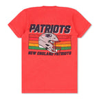 Retro NEW ENGLAND PATRIOTS HELMET CREW TEE SHIRT - FLASH RED