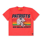 Retro NEW ENGLAND PATRIOTS HELMET BOYFRIEND TEE - FLASH RED