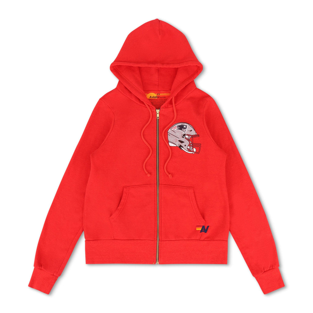 Retro NEW ENGLAND PATRIOTS HELMET ZIP HOODIE - FLASH RED