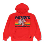 Retro NEW ENGLAND PATRIOTS HELMET RELAXED PULLOVER HOODIE - FLASH RED