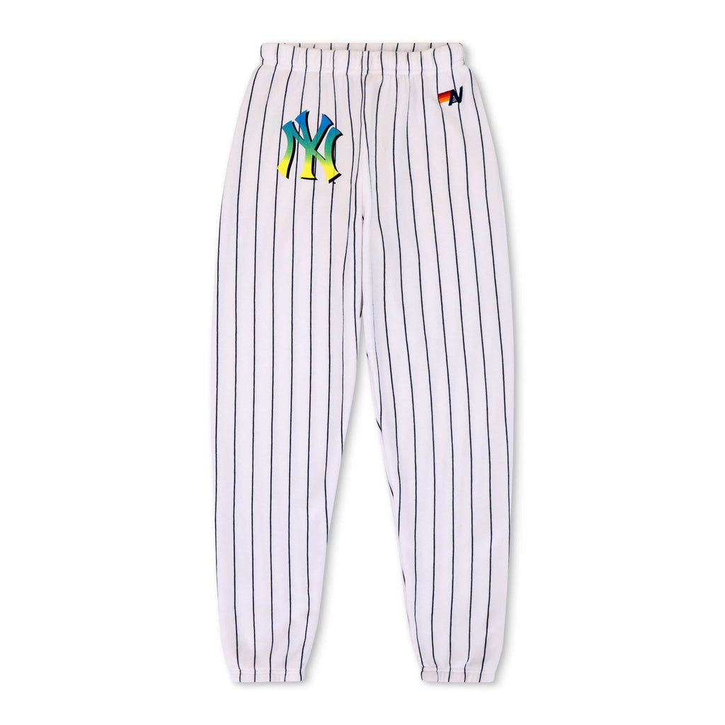 Retro NEW YORK YANKEES PINSTRIPE 2026 SWEATPANTS - WHITE NAVY