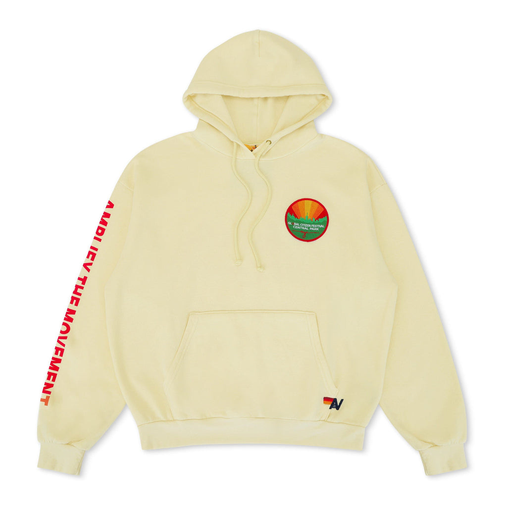 Retro GLOBAL CITIZEN 2025 RELAXED PULLOVER HOODIE - VINTAGE WHITE