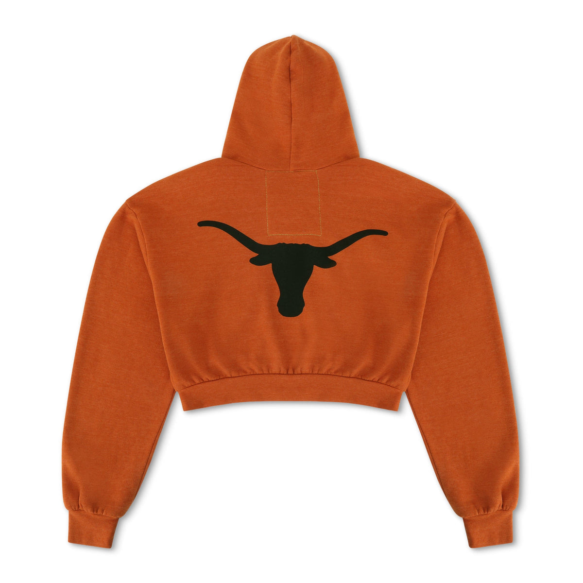 Retro UNIVERSITY OF TEXAS LONGHORNS RELAXED CIRCLE CROPPED HOODIE - BURNT ORANGE