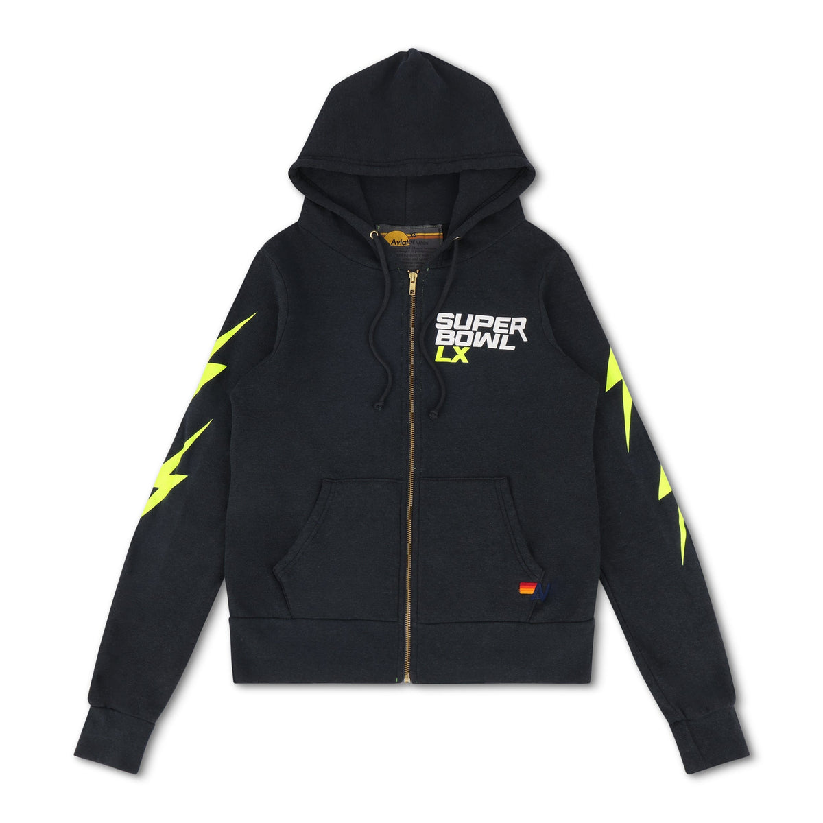 Retro SUPER BOWL 2026 BOLT ZIP HOODIE - CHARCOAL