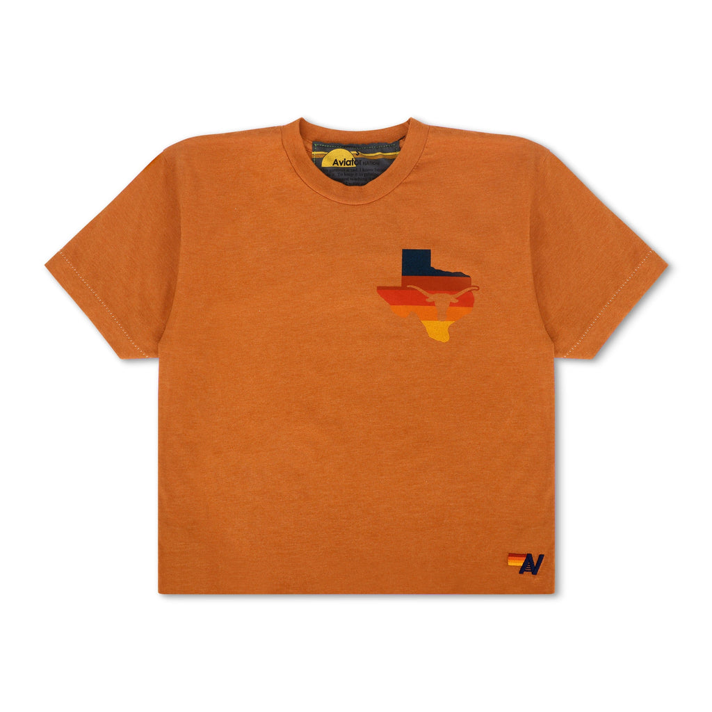 Retro UNIVERSITY OF TEXAS STATE LOGO BOYFRIEND TEE - BURNT ORANGE