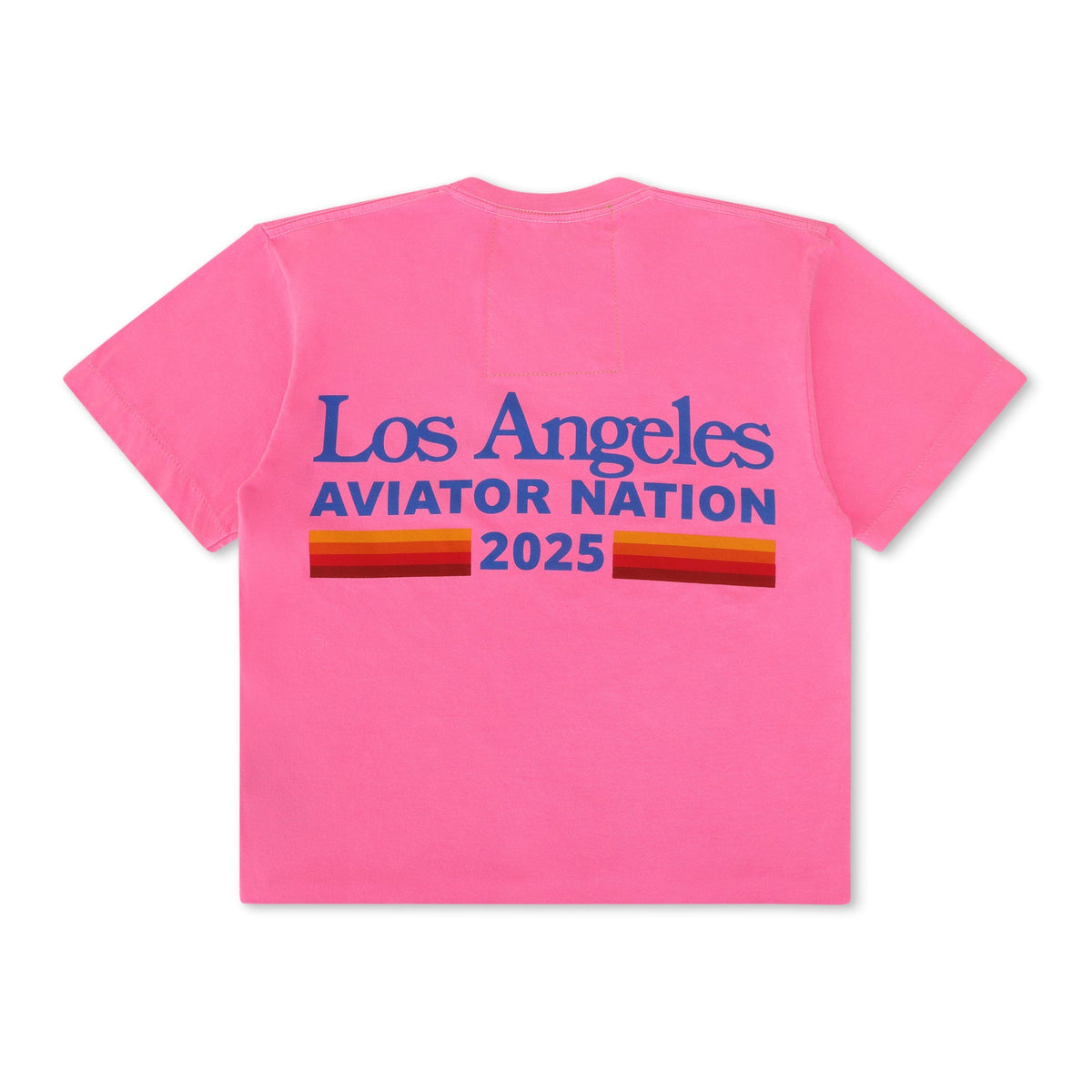 Retro LOS ANGELES WINE & FOOD 2025 BOYFRIEND TEE - NEON PINK