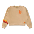 Retro LOS ANGELES WINE & FOOD 2025 CREW SWEATSHIRT RELAXED - SAND