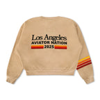 Retro LOS ANGELES WINE & FOOD 2025 CREW SWEATSHIRT RELAXED - SAND