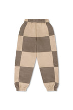 Retro KIDS CHECK QUILTED SWEATPANTS - SAND TAUPE