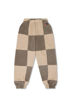Retro KIDS CHECK QUILTED SWEATPANTS - SAND TAUPE