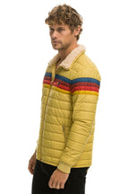 Retro 4 STRIPE RAINBOW SLEEVE JACKET - KHAKI