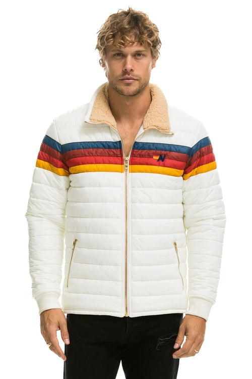 Retro 4 STRIPE JACKET - WHITE