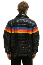 Retro 4 STRIPE TRAVELER JACKET - GLOSSY BLACK