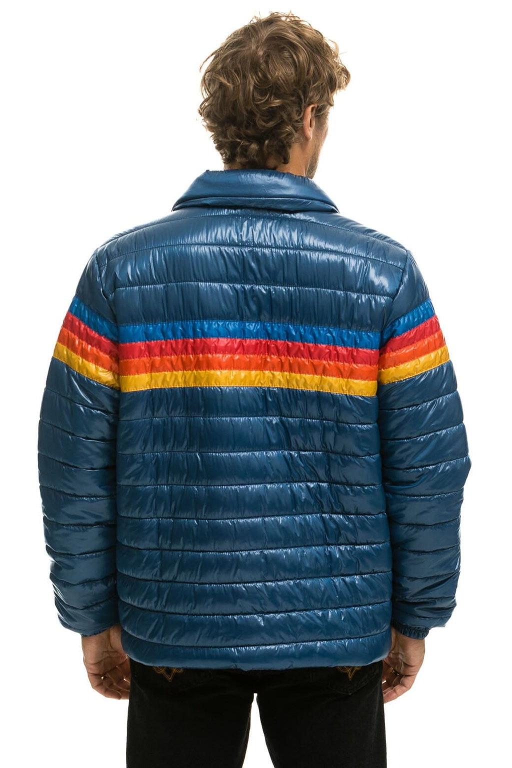 Retro 4 STRIPE TRAVELER JACKET - GLOSSY DEEP BLUE