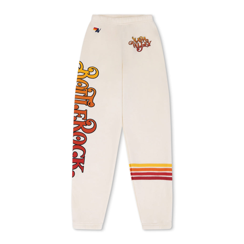 Retro BOTTLEROCK 2026 RUGBY STITCH SWEATPANTS - VINTAGE WHITE