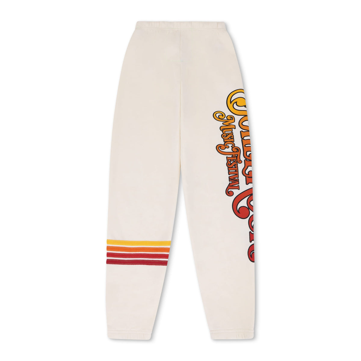 Retro BOTTLEROCK 2026 RUGBY STITCH SWEATPANTS - VINTAGE WHITE