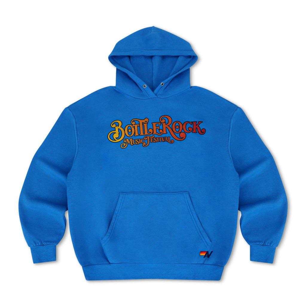Retro BOTTLEROCK 2026 RELAXED PULLOVER HOODIE - ADVENTURE BLUE