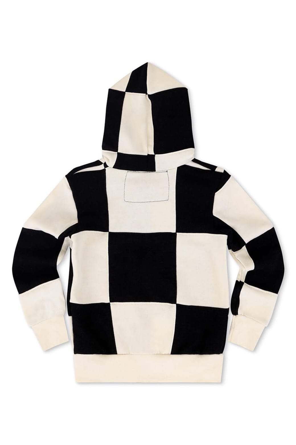 Retro KIDS CHECK QUILTED ZIP HOODIE - VINTAGE WHITE BLACK