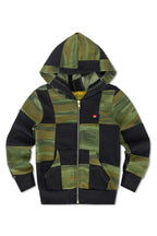 Retro KIDS CHECK QUILTED ZIP HOODIE - SMOKE CAMO