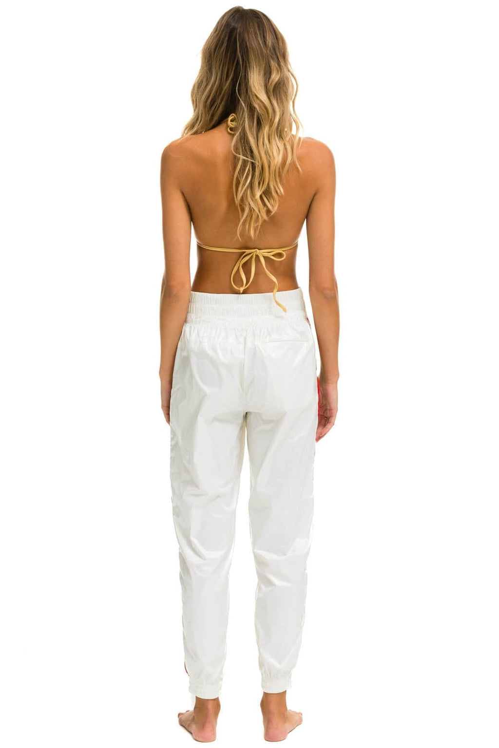 Retro 5 STRIPE HI RISE WIND PANT - VINTAGE WHITE