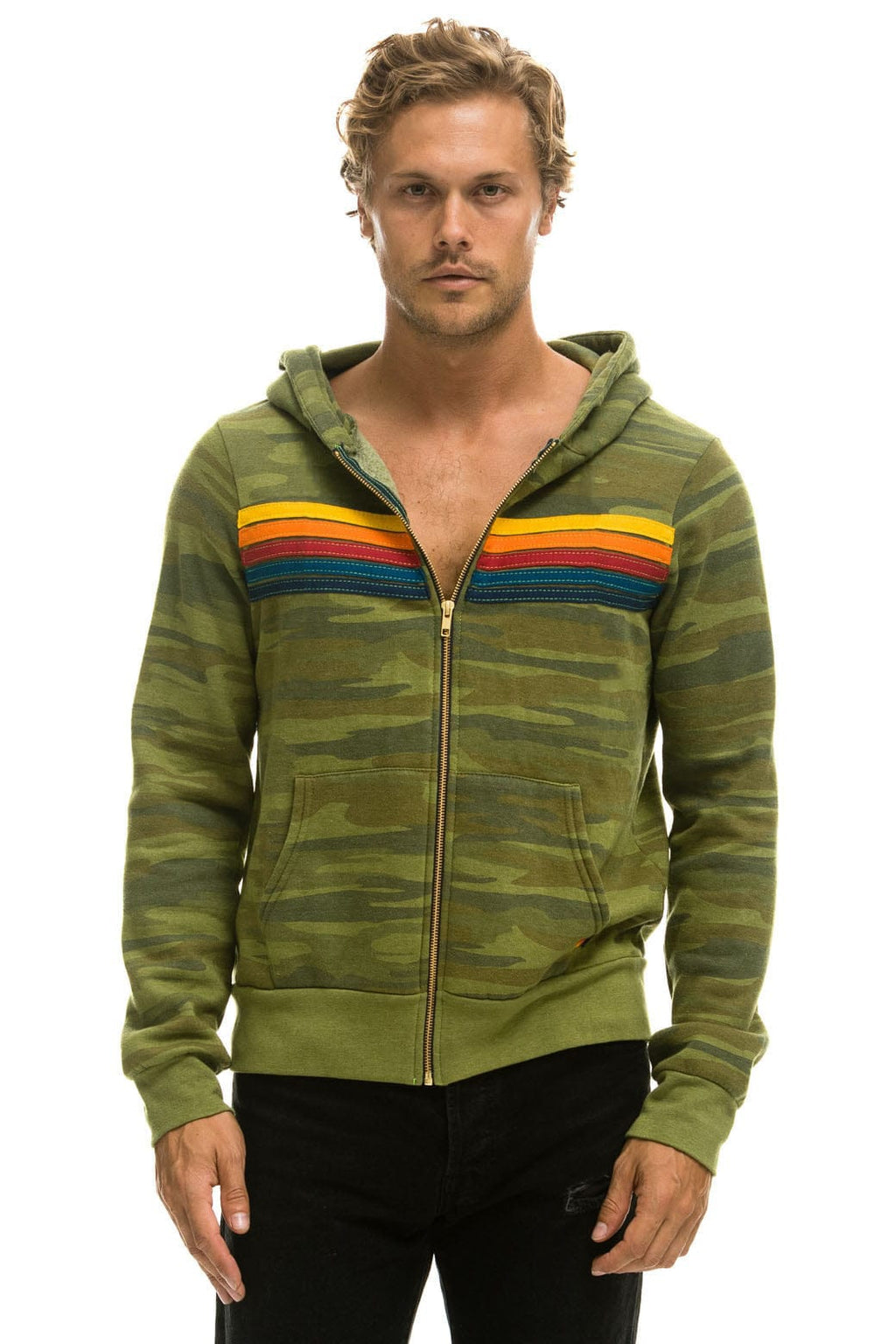 Retro 5 STRIPE HOODIE - CAMO