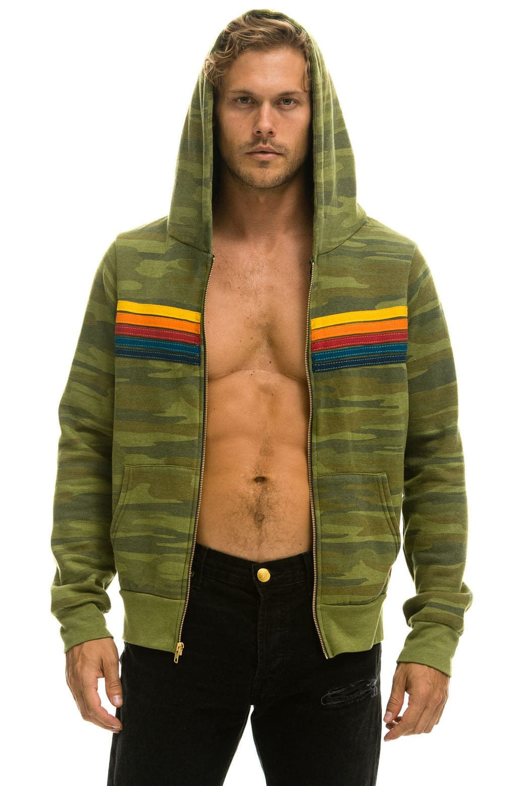 Retro 5 STRIPE HOODIE - CAMO
