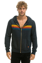 Retro 5 STRIPE HOODIE - CHARCOAL