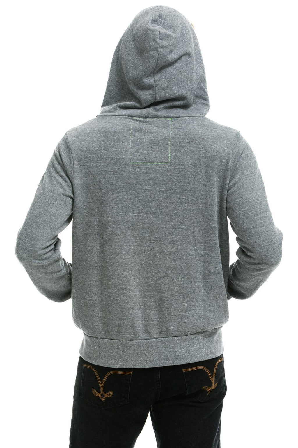 Retro 5 STRIPE HOODIE - HEATHER GREY BLUE